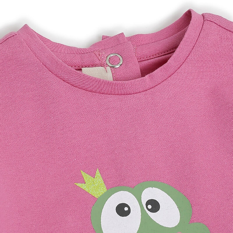 Girls Dark Pink Printed Short Sleeve T-Shirt image number 2